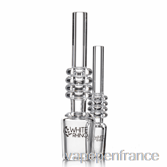 Collecteur De Nectar De Rhinocéros Blanc Pointes De Quartz Stylo Vape 14mm